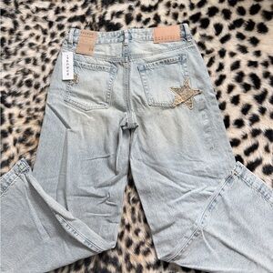 PacSun Light Blue Women's baggy star jeans